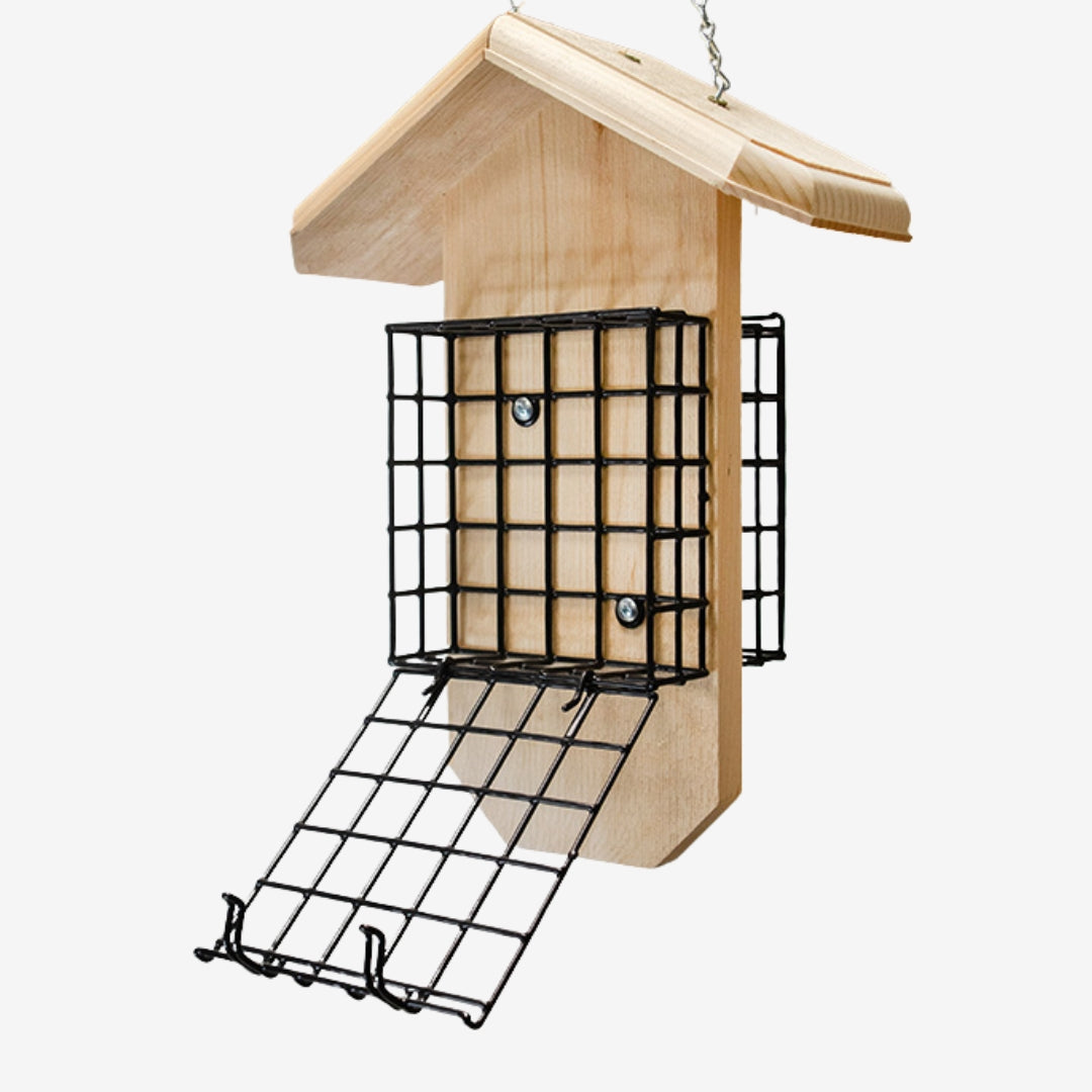 Coveside Large Suet Cage Feeder – Dual feeding stations with ample space for suet cakes, perfect for attracting multiple bird species